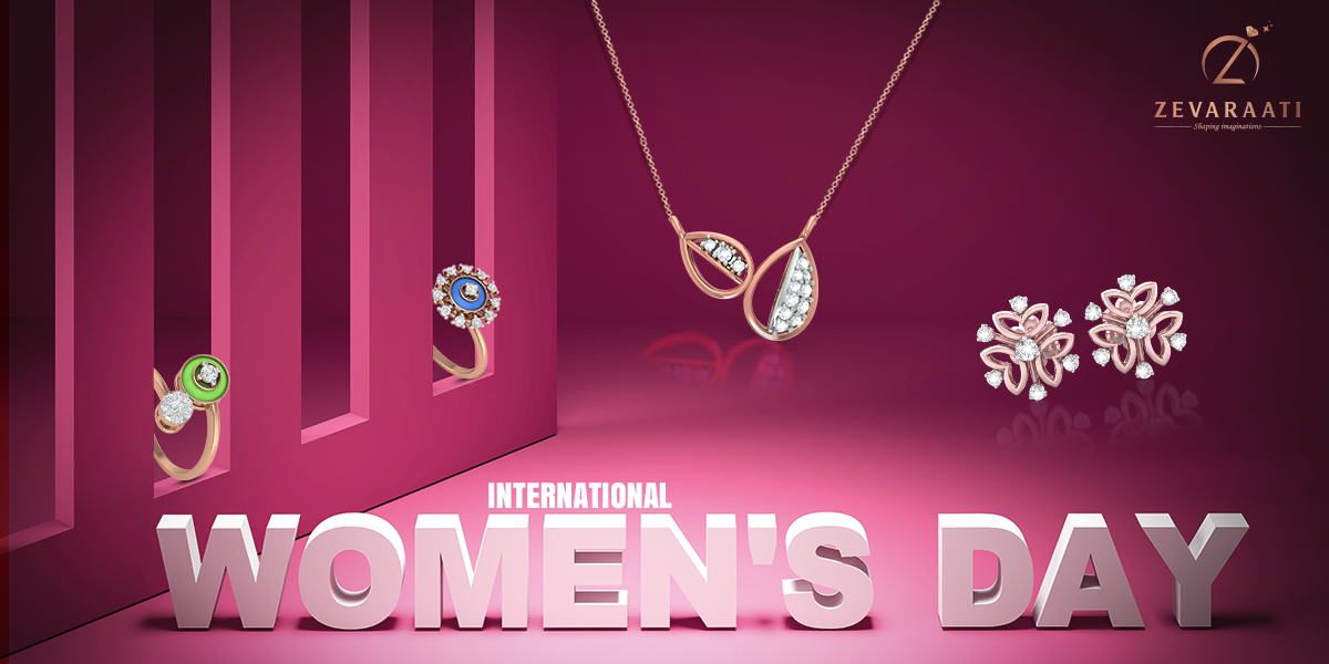 Flaunt Your Personality with Diamond Jewellery on International Women’s Day with Zevaraati.