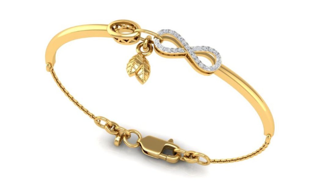 Diamond and Gold Bracelet by custom jewellery designer in India, Zevaraati